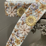 [実物のお色味と違う場合があります] インド刺繍リボン　花　インド刺繍　スパンコール　刺繍リボン　リボン　りぼん　※10月8日よりゆうパケットにて発送