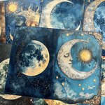 星空　地球　月＆太陽　素材紙　 コラージユ　デザインペーパー （M）