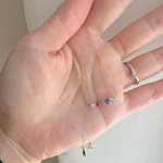 《アクセスNO.1》【選べる誕生石】family necklace－かぞくのネックレス一誕生石 ネックレス 天然石 バースデー ストーン サージカルステンレスネックレス 華奢ネックレス