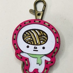うどん脳　全身ver レザーキーホルダー　ご当地キャラクター　高松　4 月5日　21時より発売 ピンク2