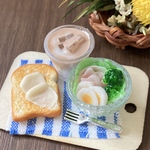 ミニチュアフード  山形パンバタートーストと生ハムサラダセット