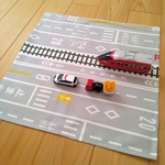 😺40x40㎝道路の柄ランチクロス☆プレイマット☆お弁当包み