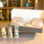 [Flower&Coffee SET]BOX入/メッセージドリップバック8個(2種)・ボトルフラワーMサイズ1点(カラー4種)