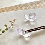 ガラスの箸置き ／ 水の花《2個セット》