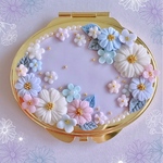 マーガレットのお花ミラー/パープル