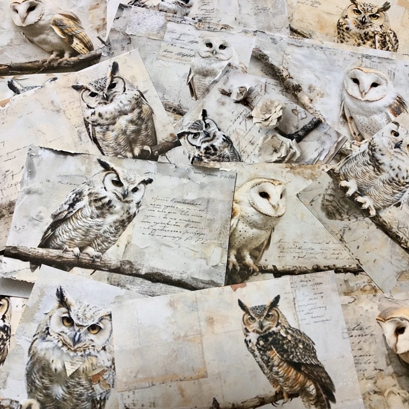 再販×39)🦉フクロウのエフェメラ🦉＊ジャンクジャーナル