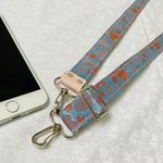 可愛いハート♡柄畳縁 スマホストラップ スマホショルダー  ショルダーベルト
