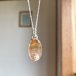  《silver925》 sunset gradation ✼ laguna agate necklace ❃