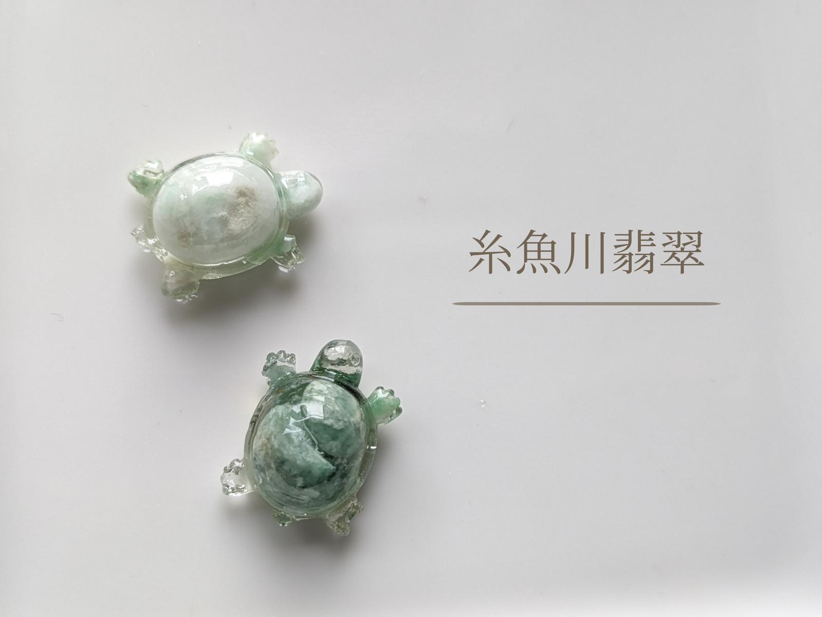 文字が読める！？宝石質糸魚川氷翡翠(金山谷産)~prong knot