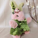 桜餅うさちゃん　桜の葉っぱに巻かれちゃった！