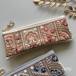 new✨インド刺繍リボン♡メガネケース👓ペンケースにもぴったり✨orange garden🌿　贈り物　母の日　母の日プレゼント
