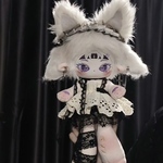 30cm着せ替えぬいぐるみ 30cmぬいぐるみ 月の兎 ホワイトヘア ファーリー足 ロング足 スケルトン入り