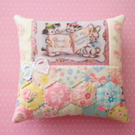 hana*ハンドメイド☆パッチワークミニクッション★ベビーアニマル