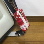 ランドセル用キーケース☆ドットボーダー 赤