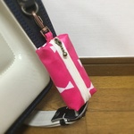 ランドセル用キーケース☆リボン柄 ピンク