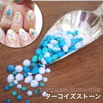 ☀️ネイル ターコイズ風ストーン 全9種類 mix 100粒 春夏ネイル❁﻿