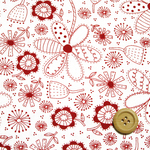 USAコットン moda Volume II 刺繍モチーフ 生地/布/花柄