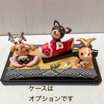 わんこ端午の節句  畳　兜わんこ　受注制作　桃太郎　 こねこねくらぶ　樹脂粘土  五月飾り 置物　こいのぼり　粘土細工　粘土　クレイ　犬  子供の日
