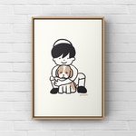 キャバリア【僕と犬】A4ポスター　犬　ペット