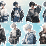 デザインペーパー　FASHION BOY コラージュシート