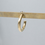 つや消し ブラスラウンドプレーンフープピアス 3.0mm幅 マット 真鍮｜BRASS PIERCE シンプル アクセサリー｜244