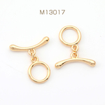M13017  3套  色褪せにくい14KGPゴールドメッキ マンテル ラウンド 円形 丸型 ゴールド 10mm  3X（1セット）