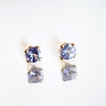 14kgf タンザナイト(3mm/4本爪)天然石ピアス 