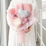 ２WAY　お花屋さんのバルーンフラワー ピンク　カーネーション　発表会　卒業式　卒園式　結婚祝い　誕生日　記念日
