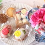 ☆母の日に☆焼菓子入り母の日ミニトートバッグ(ブルー)