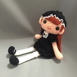 送料込＊黒ゴスロリ風味の女の子(あみむす)
