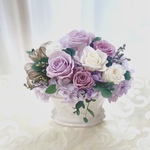 ラベンダー色のアレンジメント