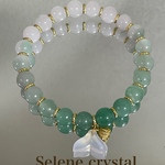 玉髄　グラデーション　ブレスレット　カルセドニー　　ホエールテール　Selene crystal