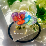 【FlowerGarden】たっぷりビオラのヘアゴム ドライフラワー クリア 花 レジン ヘアゴム 大人 キッズヘアゴム アーゲード