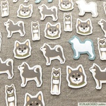 柴犬のフレークシール（胡麻柴）