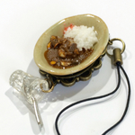 【復刻】カレーライスのストラップ（グラス付き）