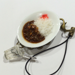 《新》カレーライスのストラップ（グラス付き）