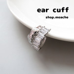 【イヤーカフ】1個入り　キラキラ　ビジュー　片耳　シルバー　イヤカフ