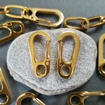 [1pcs] オールステンレス製 カラビナ 20mm 金具 留め具 ゴールド サージカルステンレス  24KGPイオンメッキ 金属アレルギー対応
