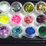 送料無料 ホログラム12色セット 2mm 六角