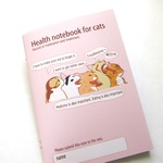 猫用健康手帳「ピンク／ブルー」（願わくば手帳がいらないくらい元気だといいけど～）