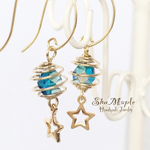 夏の夜空とstarrrrrrr☆ピアス（イヤリング）