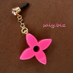 saly☆かわいいお花のイヤホンジャック