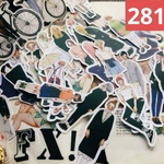 コラージュ素材　大容量　女の子ステッカー281枚　シール　人物ステッカー　フレークシール　女の子シール　男の子シール　少女シール