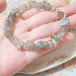 ラブラドライトさざれブレスレット♡（アジャスター付き）