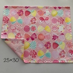 送料込♢小さめナフキン25×35💕ファンシー柄🍬ナフキン☆ランチョンマット幼稚園🍒女の子
