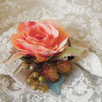 再入荷　ヘッドドレス・コサージュ *13　オレンジミニバラ