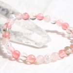 🌸始まりの季節にふさわしい春色ブレスレット🌸✨明るい未来へ前進✨チェリークオーツ・ローズクオーツ・ルチルクオーツ パワーストーンブレスレット