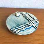 お香立て   深海のターコイズブルー