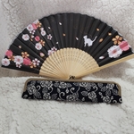 和柄がま口扇子入れ 扇子つき 壱