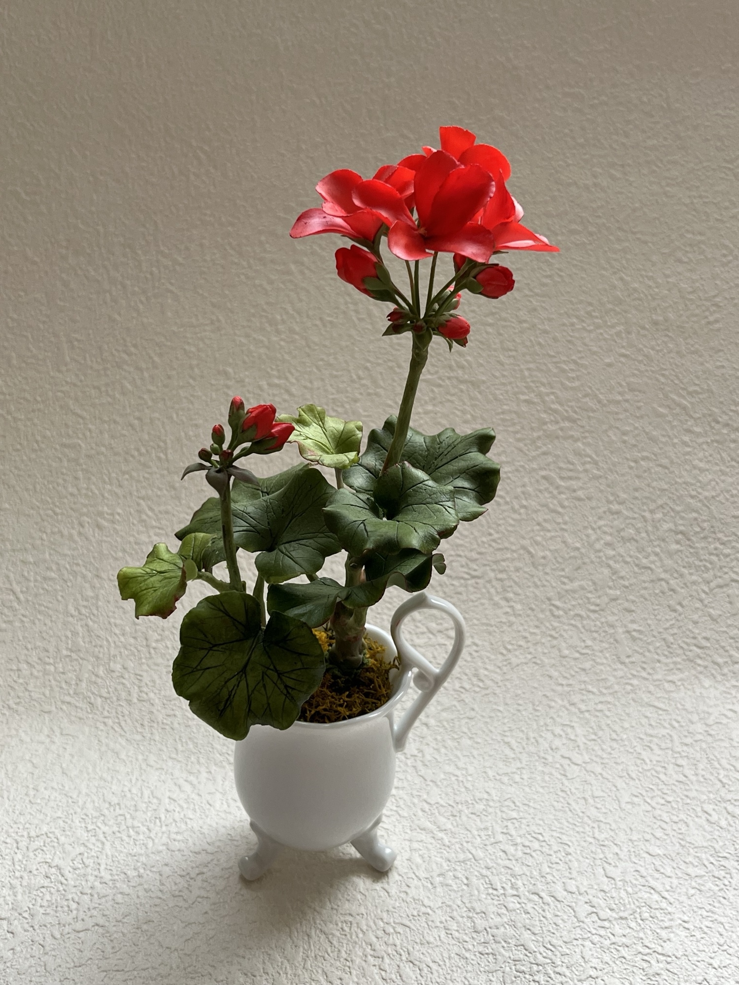 専用　シンビジウムとカラーのアレンジ　クレイフラワー Clay Flower DIY クレイフラワー粘土で創作した【シンビジウム